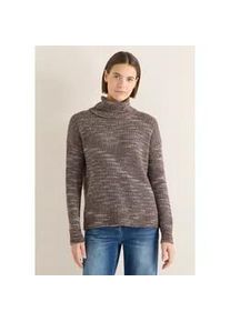 Rollkragenpullover Cecil, Damen, Gr. S (38), urban taupe melange, Web, 39% Baumwolle, 32% Polyester, 24% Polyacryl, 5% Nylon, unifarben, comfort fit normal, B&uuml;ndchen, Pullover Rollkragenpullover, mit Strick-Detail