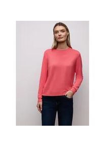 Strickpullover Street One, Damen, Gr. 40, striking coral, Strick, Obermaterial: 86% Viskose, 14% Polyester, unifarben, tailliert h&uuml;ftbedeckend, Rundhals, B&uuml;ndchen, Pullover Strickpullover, aus Viskosemix