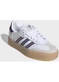 Sneaker Adidas ORIGINALS "SAMBAE", Damen, Gr. 36, cloud wei&szlig;, dunkelblau, glory pink, Leder, Synthetik, Schuhe Sneaker, f&uuml;r Kinder & Jugendliche
