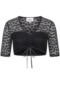 N&uuml;bler Dirndlbluse N&Uuml;BLER "Dirndlbluse kurzarm Moni", Damen, Gr. 38, schwarz, Obermaterial: 85% Polyamid PA. 15% Elasthan EL., Blusen Dirndlbluse