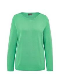 Strickpullover GOLDNER "Pullover mit U-Boot-Ausschnitt aus Baumwoll-Viskose-Mix", Damen, Gr. 50, gr&uuml;n (jadegr&uuml;n), Obermaterial: 60% Viskose CV. 40% Baumwolle CO., Rippb&uuml;ndchen, Pullover Strickpullover, keine/nicht relevant