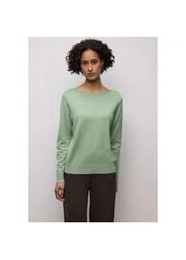 Longpullover Street One, Damen, Gr. 46, pale mint gr&uuml;n, Stoff, 86% Viskose, 14% Polyester, unifarben, comfort fit normal, U-Boot-Ausschnitt, B&uuml;ndchen, Pullover Longpullover, mit Strick-Detail