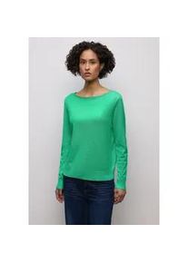 Longpullover Street One, Damen, Gr. 40, arcadia gr&uuml;n, Stoff, 86% Viskose, 14% Polyester, unifarben, comfort fit normal, U-Boot-Ausschnitt, B&uuml;ndchen, Pullover Longpullover, mit Strick-Detail