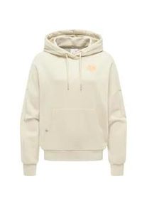 Kapuzenpullover Ragwear "Pirita PP", Damen, Gr. L (40), ecru, Material: 70% Baumwolle, 30% Polyester, oversize h&uuml;ftbedeckend, hoch geschlossener Ausschnitt, &Auml;rmel ohne &Auml;rmelschlitz Rippb&uuml;ndchen, Pullover Kapuzenpullover, oversized Damen Hoodie mit Print-Akzenten