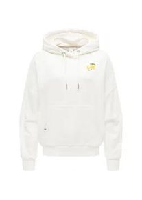 Kapuzenpullover Ragwear "Pirita PP", Damen, Gr. L (40), elfenbeinfarben, Material: 70% Baumwolle, 30% Polyester, oversize h&uuml;ftbedeckend, hoch geschlossener Ausschnitt, &Auml;rmel ohne &Auml;rmelschlitz Rippb&uuml;ndchen, Pullover Kapuzenpullover, oversized Damen Hoodie mit Print-Akzenten