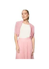 Strickjacke Zero "Damen kurzarm", Damen, Gr. M, bridal rose, Obermaterial: 70% Viskose 30% Polyester, unifarben, festlich, oversize, eng, Strickjacken Strickjacke, Plain/ ohne Details