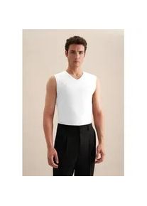 Pullunder Seidensticker "Schwarze Rose", Damen, Gr. XL, wei&szlig;, 95% Baumwolle, 5% Elasthan, unifarben, tailored fit, V-Ausschnitt, Pullover Pullunder, Ohne Arm V-Neck Uni