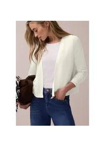 Cardigan Street One, Damen, Gr. 36, sanftes wei&szlig;, Stoff, 60% Viskose, 40% Polyester, unifarben, comfort fit normal, ohne Ausschnitt, normaler Saum, Strickjacken, in Unifarbe