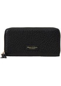 Marc O'Polo Geldb&ouml;rse "Finja", Herren, schwarz, Leder, MARC O'POLO ACCESSORIES, unifarben, Kleinlederwaren, Damen Geldbeutel, Portemonnaie mit Logopr&auml;gung