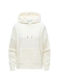 Kapuzenpullover Ragwear "Pirita Crepe", Damen, Gr. XL (42), ivory, Sweatware, Material: 65% Baumwolle, 27% Polyester, 6% Viskose, 2% Elasthan, l&auml;ssig geschnitten h&uuml;ftbedeckend, hoch geschlossener Ausschnitt, &Auml;rmel ohne &Auml;rmelschlitz abgesteppte Kante, Pullover Kapuzenpullover, Hoodie mit verstellbarer Kapuze