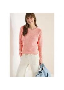 Strickpullover Cecil, Damen, Gr. M (40), cherry tomato orange, Grobstrick, Obermaterial: 75% Baumwolle, 25% Polyester, meliert, l&auml;ssig geschnitten h&uuml;ftbedeckend, Rundhals, B&uuml;ndchen, Pullover Strickpullover, meliert, mit Rundhals