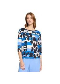 3/4-Arm-Shirt Betty Barclay "Damen mit Seitenschlitzen", Herren, Gr. 48, dunkelblau, blau, Jersey, Obermaterial: 50% Modal, 50% Baumwolle, loose fit normal, U-Boot-Ausschnitt, Shirts 3/4-Arm-Shirt