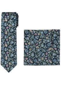 Krawatte OLYMP, Herren, marine, Web, Baumwolle, Krawatten, Set Einstecktuch + Krawatte