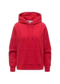 Kapuzenpullover Ragwear "Pirita Crepe", Damen, Gr. M (38), rot, Sweatware, Material: 65% Baumwolle, 27% Polyester, 6% Viskose, 2% Elasthan, l&auml;ssig geschnitten h&uuml;ftbedeckend, hoch geschlossener Ausschnitt, &Auml;rmel ohne &Auml;rmelschlitz abgesteppte Kante, Pullover Kapuzenpullover, Hoodie mit verstellbarer Kapuze