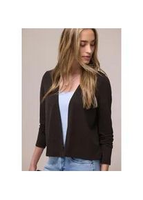 Cardigan Street One, Damen, Gr. 34, espresso braun, Stoff, 60% Viskose, 40% Polyester, unifarben, comfort fit normal, ohne Ausschnitt, normaler Saum, Strickjacken, in Unifarbe