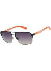 Sonnenbrille Superdry "Modell 995064", Herren, schwarz, orange, matt, Sonnenbrillen Sonnenbrille, Form Pilot, Logoschriftzug auf B&uuml;gel, Kombifassung