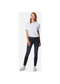 Skinny-fit-Jeans Mavi "LINDY", Damen, Gr. 27, L&auml;nge 34, schwarz (mid foggy glam), Stoff, 89% Baumwolle, 9% Polyester, 2% Elasthan, skinny fit lang, Jeans, Enganliegende Jeans