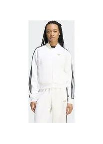 Trainingsjacke Adidas ORIGINALS "TRACK", Damen, Gr. L, wei&szlig;, aurora ink, crystal sky, schwarz football gold, Obermaterial: 65% Polyester, 35% Baumwolle, Jacken Trainingsjacke