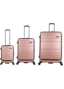 Koffer DISCOVERY "Patrol", Gr. B/H/T: 54cm x 78cm x 32cm, rosa, Polyester, unifarben, Koffer, mit ausziehbarem Teleskopgriff