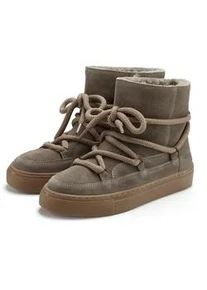 Stiefelette ELBSAND "Boots, Winterstiefelette, Winterboots, Stiefel, Lederstiefelette", Damen, Gr. 41, taupe, Obermaterial: 100% Rindsleder. Decksohle: 100% Lammfell. Futter: 100% Lammfell. Laufsohle: 100% Synthetik, unifarben, Schuhe Stiefelette, aus Leder mit kuscheligem Lammfell