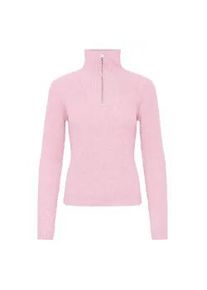 Troyer oxmo "Troyer OXBMMOLARA HALFZIP", Damen, Gr. L, pink (parfait pink melange), Obermaterial: 93% Polyester PES. 5% Wolle mw. 2% Elasthan EL., Pullover Troyer