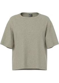 Kurzarmpullover Pieces "PCBREE SS O-NECK KNIT NOOS BC", Damen, Gr. XXL, crockery detail:melange, Strick, Obermaterial: 80% Polyester, 20% Nylon, meliert, regular fit normal, Rundhals, Pullover, Materialmix, regular fit