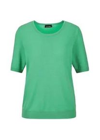 Strickpullover GOLDNER "Strickpullover", Damen, Gr. 38, gr&uuml;n, Obermaterial: 100% Schurwolle WV., Basic, normal, Rippe, Pullover Strickpullover, Rippenb&uuml;ndchen