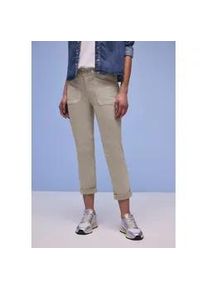 Cargojeans Street One "Style Charlie", Damen, Gr. 26, L&auml;nge 28, beige washed, Denim/Jeans, Obermaterial: 81% Baumwolle, 17% Polyester, 2% Elasthan, unifarben, loose fit lang, Jeans, mit Slim Legs und Stretch
