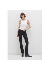 Bootcut-Jeans Mavi "BELLA MID-RISE", Damen, Gr. 25, L&auml;nge 32, schwarz (double schwarz str), 77% Baumwolle, 21% Polyester, 2% Elasthan, normal normal, Jeans, Bootcut Jeans