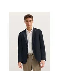 Sakko Bugatti "Jersey-Artikel", Herren, Gr. 56, 390, marine, 65% Polyester, 24% Viskose, 8% Polyamid, 3% Elasthan, unifarben, regular fit, Sakkos Sakko, mit Stretch Funktion