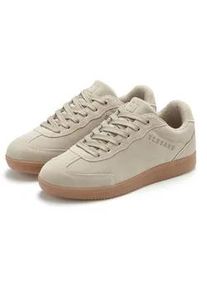 Sneaker ELBSAND "Freizeitschuh, Schn&uuml;rschuh, Turnschuh, Retro Sneaker, Lederschuh", Damen, Gr. 36, beige, Obermaterial: 93% Rindsleder, 7% Lederimitat. Decksohle: 100% Textilmaterial. Futter: 100% Textilmaterial. Laufsohle: 100% Synthetik, Veloursleder, unifarben, Basic, Schuhe Sneaker, Ledersneaker, Schn&uuml;rhalbschuh aus Leder im modernen Retro Look