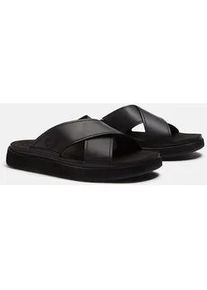 Sandale Timberland "CASCO COVE SLIDE SANDAL", Herren, Gr. 44, blk full grain, Leder, Schuhe Sandale, aus Timberland Premium Leder