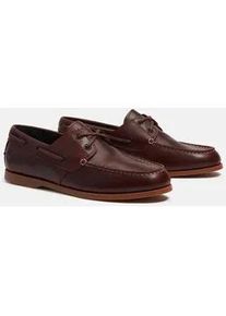 Bootsschuh Timberland "CEDAR BAY ESSENTIAL BOAT SHOE", Herren, Gr. 42, mdbrn fgran blk, Leder, Schuhe Bootsschuh, aus Leder