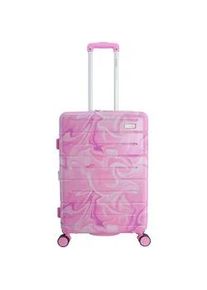 Koffer Saxoline "Splash", Gr. B/H/T: 45,5cm x 67cm x 28cm, rosa (pink), mehrfarbig, Koffer, aus ABS-Material