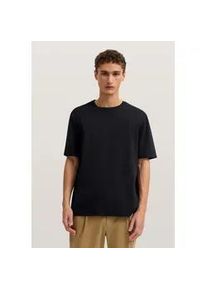 T-Shirt Bugatti, Damen, Gr. XL, 290, schwarz, 100% Baumwolle, unifarben, normal, Rundhals, Shirts T-Shirt, elegant mit Rundhals