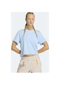 Funktionsshirt Adidas TERREX "W MT TEE MP", Damen, Gr. XL, glow blau, Obermaterial: 100% Baumwolle, 7/8-L&auml;nge, Rundhals, Shirts Funktionsshirt