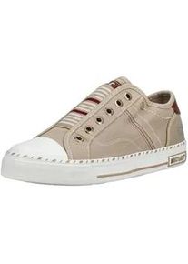 Sneaker Mustang SHOES "Mustang Shoes Sneaker Textil", Herren, Gr. 39, beige, Textil, Schuhe Sneaker