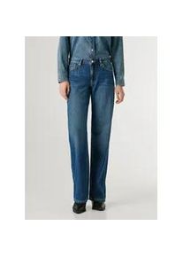 Loose-fit-Jeans Pepe Jeans "LOOSE ST JEANS LW NICKY", Damen, Gr. 31, L&auml;nge 32, used blau, Denim/Jeans, Obermaterial: 66% Baumwolle, 34% Lyocell, loose fit lang, Jeans, mit geradem Bein