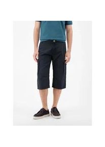 Cargoshorts Lerros "Bermuda mit Cargotaschen, lang geschnitten", Herren, Gr. 32, blau night, 100% Baumwolle, Hosen