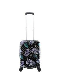 Koffer ELLE "Floret", Gr. B/H/T: 35cm x 55cm x 25cm, schwarz, mehrfarbig, bedruckt, Koffer, aus ABS- und PC-Materialien