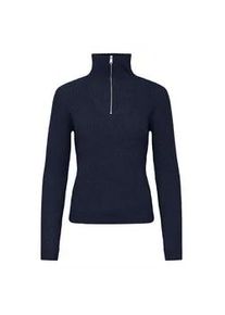 Troyer oxmo "Troyer OXBMMOLARA HALFZIP", Damen, Gr. M, blau (navy blazer), Obermaterial: 93% Polyester PES. 5% Wolle mw. 2% Elasthan EL., Pullover Troyer