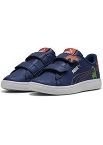 Sneaker Puma "Smash 3.0 Dino Sneakers Kinder", Damen, Gr. 33, blau jewel gr&uuml;n fruit amarena orange, Obermaterial: Textil, Synthetik; Futter: Textil; Innensohle: Textil; Laufsohle: Gummi, Schuhe Sneaker