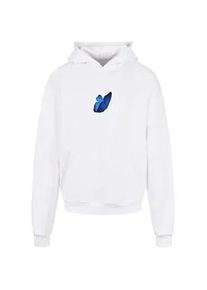 Sweatshirt "Upscale by Mister Tee Unisex Le Papillon Heavy Oversize Hoody", Herren, Gr. L, wei&szlig;, 100% Baumwolle, UPSCALE BY Mister Tee, bedruckt, Sweatshirts Sweatshirt