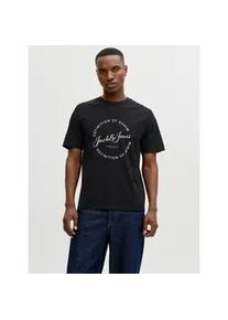 Jack & Jones T-Shirt JACK & JONES "JJGRAYSON TEE SS CREW NECK", Damen, Gr. XL, schwarz, Jersey, Obermaterial: 100% Baumwolle, bedruckt, regular fit normal, Rundhals, Shirts T-Shirt, Baumwolle, regular fit
