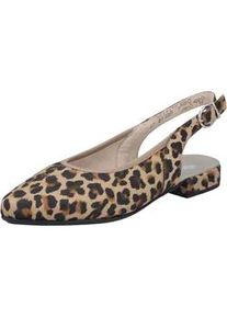 Slingpumps Rieker, Damen, Gr. 42, leo, Nubuklederimitat, Schuhe Slingpumps, Sommerschuh, Sabot mit elastischem Textileinfass
