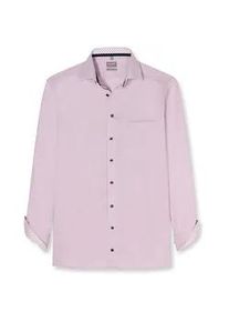 Businesshemd OLYMP "OLYMP Luxor, comfort fit, New Kent", Herren, Gr. 47, Normaler Arm, mauve, 100% Baumwolle, Hemden