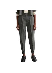 Marc O'Polo Chinohose MARC O'POLO DENIM "aus Viskose-Mit mit recyceltem Polyester", Damen, Gr. XXS, Normalgr&ouml;&szlig;en, medium grau, Obermaterial: 65% Polyester, 32% Viskose, 3% Elasthan, gestreift, relaxed fit kn&ouml;chelfrei, Hosen Chinohose