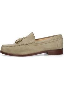 Loafer Henry Stevens "Riley M TL", Damen, Gr. 45, beige, Kalbsvelours, Schuhe Loafer