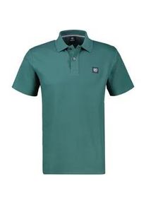 Poloshirt Lerros, Damen, Gr. XXL, mint water, Single Jersey, Obermaterial: 100% Baumwolle, unifarben, normal h&uuml;ftbedeckend, Rundhals, Shirts, Kurzarm mit Logo-Badge