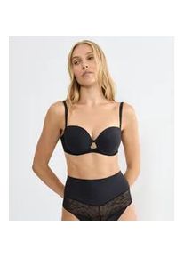 Multiway-BH Triumph "Comfort Contour", Damen, Gr. 70, Cup F, schwarz, Microtouch, Obermaterial: 41% Polyamid, 34% Polyester, 25% Elasthan, BHs, Komfort-B&uuml;gel, Spitzen-Details, Microfaser, gef&uuml;ttert